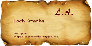 Loch Aranka névjegykártya